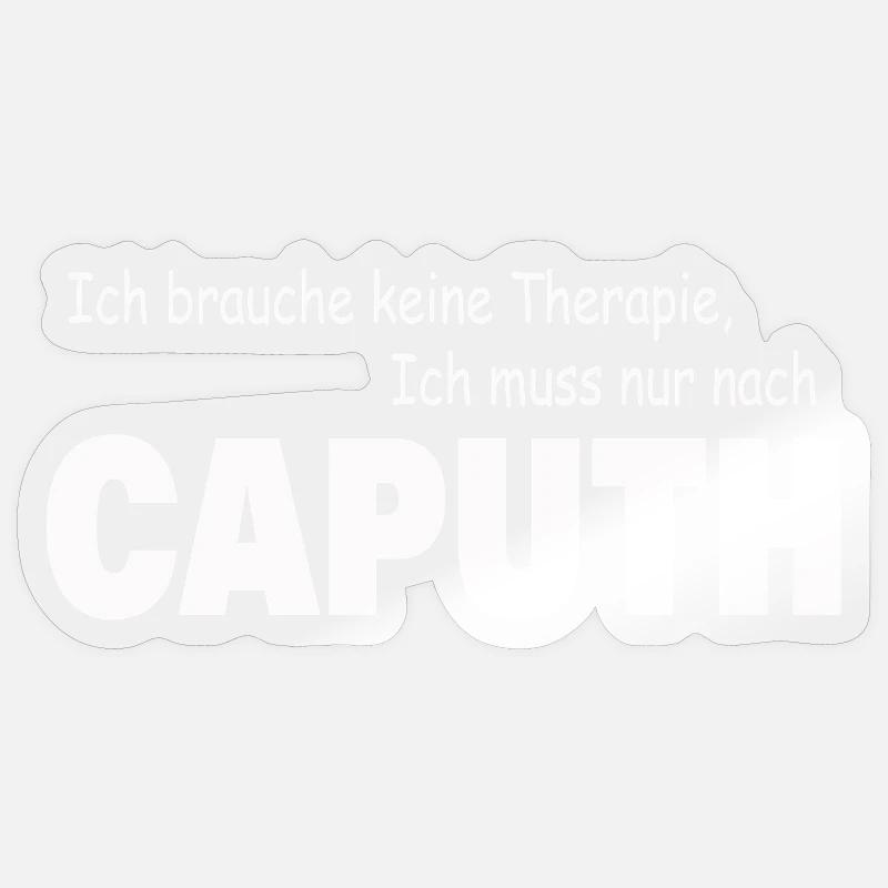 Therapie CAPUTH - Sticker Größe S (10 x 10 cm) - Transparent glänzend