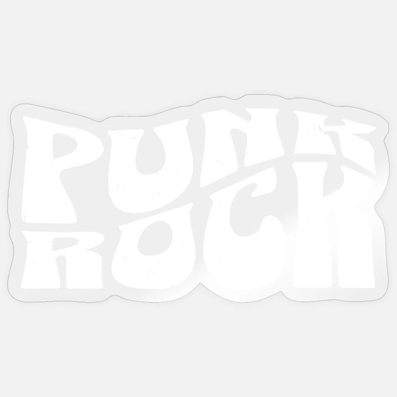 Typographie Punk Rock Bold - Sticker taille S (10 x 10 cm) - brillant transparent