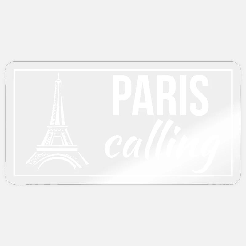 Paris Calling - Sticker taille S (10 x 10 cm) - brillant transparent