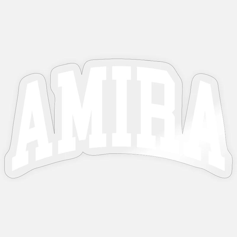 Amira - Sticker taille S (10 x 10 cm) - brillant transparent