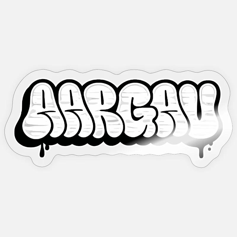Aargau Graffiti Bubble - Sticker Größe S (10 x 10 cm) - Transparent glänzend