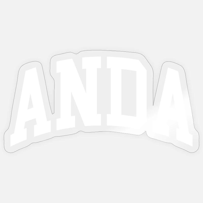 Anda - Sticker taille S (10 x 10 cm) - brillant transparent