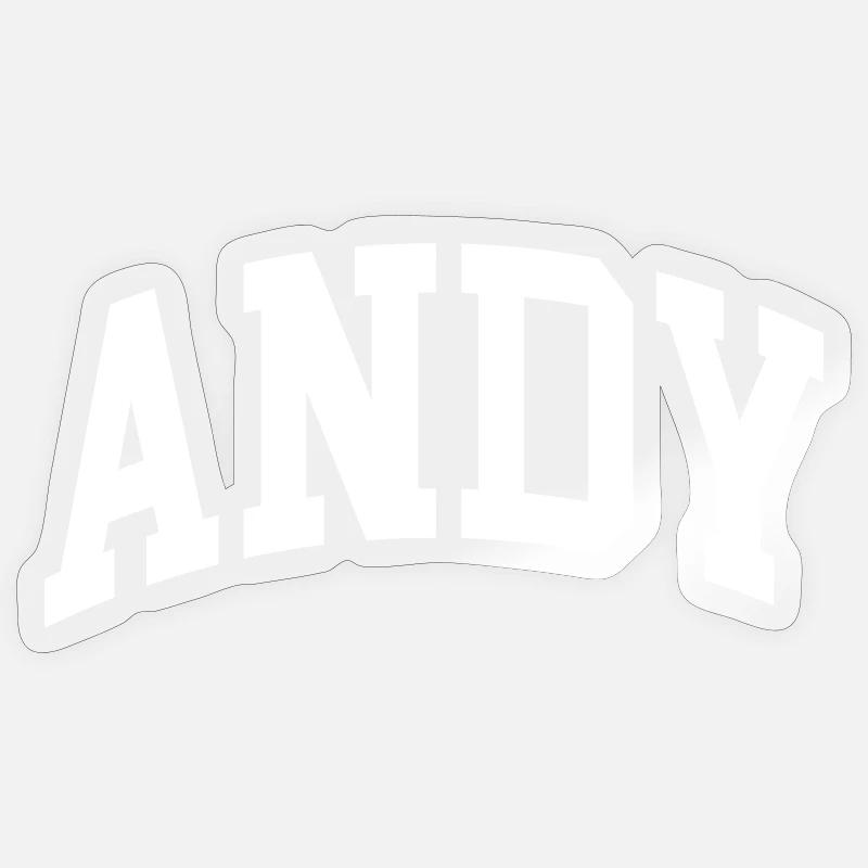 Andy - Sticker Größe S (10 x 10 cm) - Transparent glänzend
