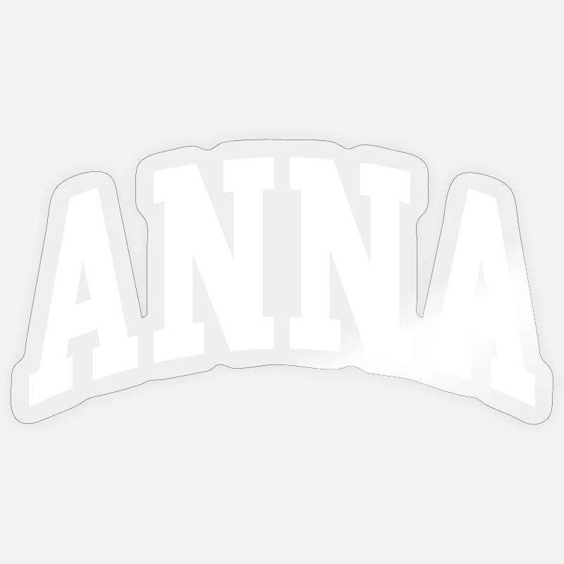 Anna - Sticker Größe S (10 x 10 cm) - Transparent glänzend