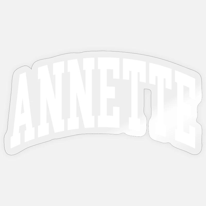Annette - Sticker Größe S (10 x 10 cm) - Transparent glänzend