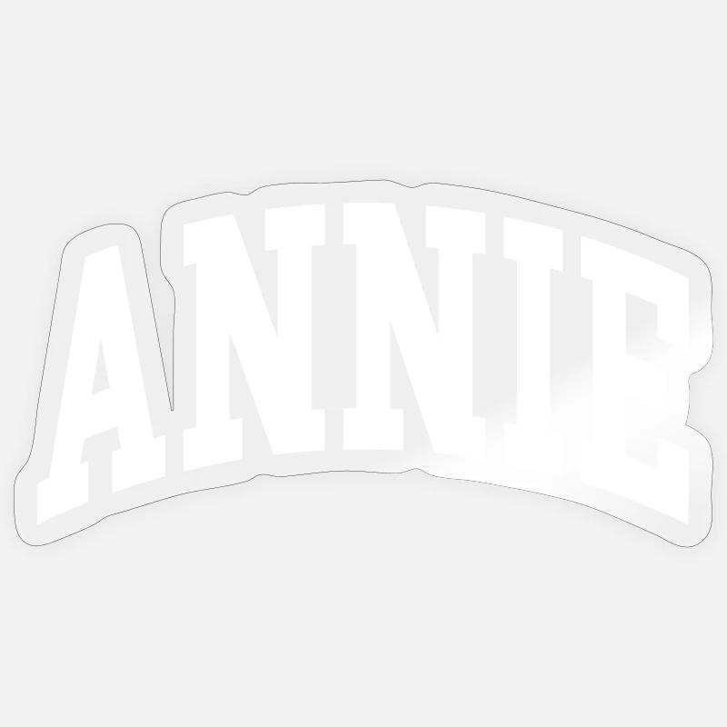 Annie - Sticker taille S (10 x 10 cm) - brillant transparent