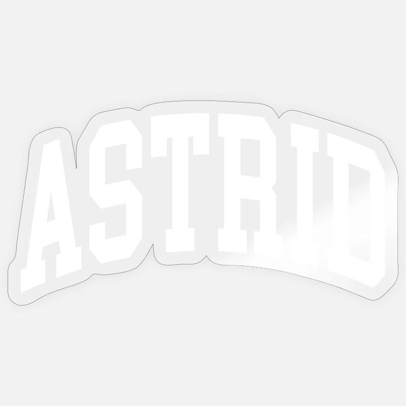 Astrid - Sticker Größe S (10 x 10 cm) - Transparent glänzend