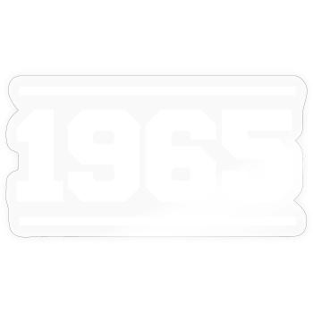 1965 Cadeau rétro 1965 - Sticker taille S (10 x 10 cm) - brillant transparent - Devant