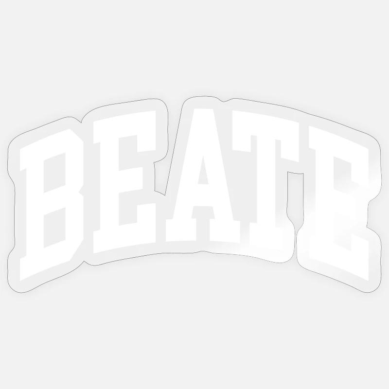 Beate - Sticker taille S (10 x 10 cm) - brillant transparent