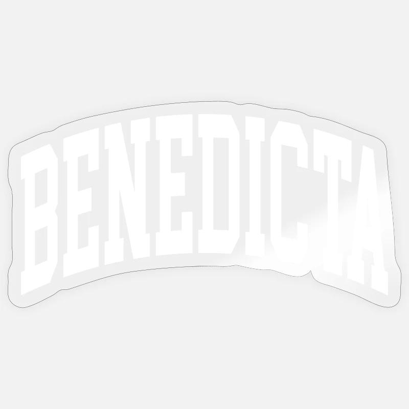 Benedicta - Sticker taille S (10 x 10 cm) - brillant transparent