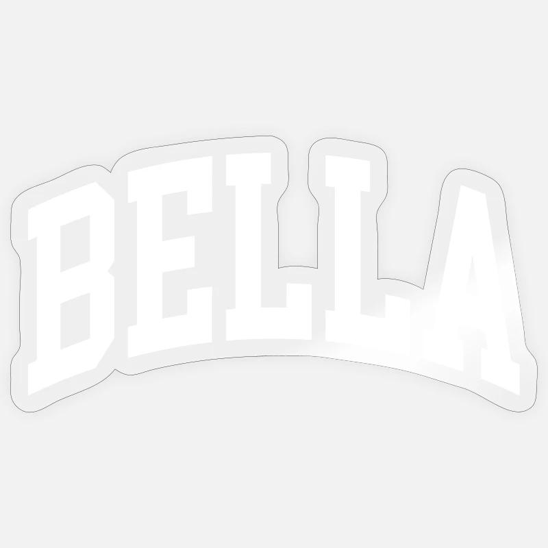 Bella - Sticker taille S (10 x 10 cm) - brillant transparent