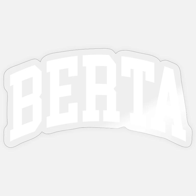Berta - Sticker Größe S (10 x 10 cm) - Transparent glänzend