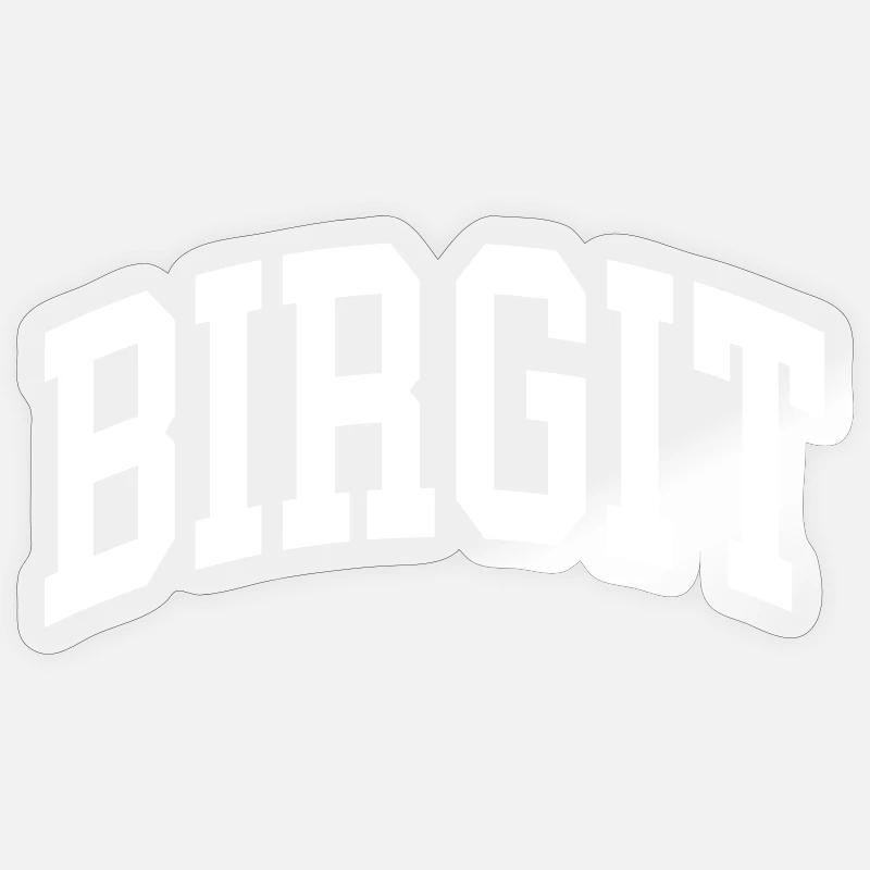 Birgit - Sticker taille S (10 x 10 cm) - brillant transparent