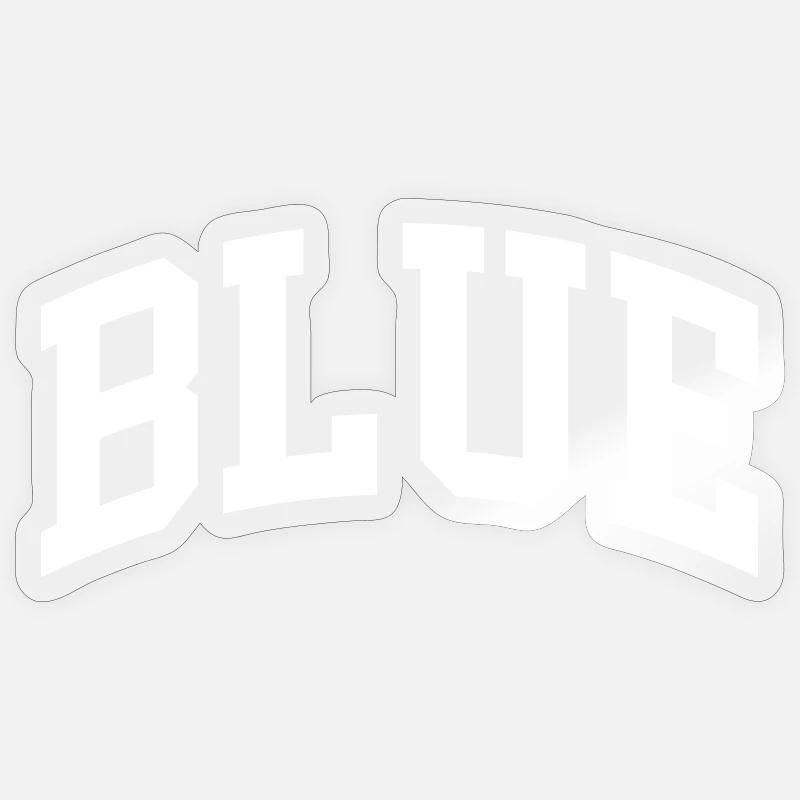 Bleu - Sticker taille S (10 x 10 cm) - brillant transparent