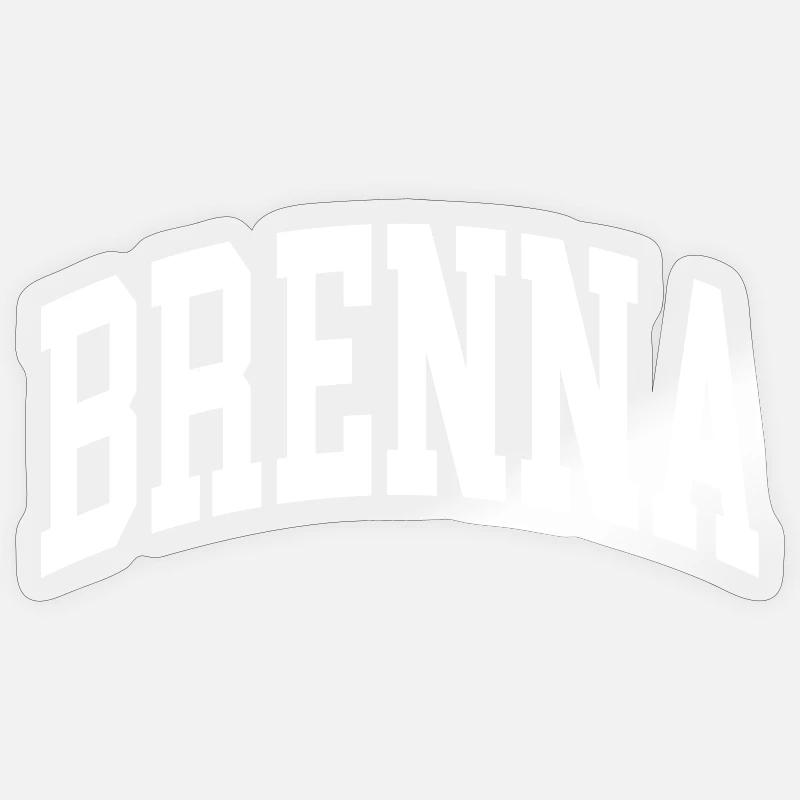 Brenna - Sticker taille S (10 x 10 cm) - brillant transparent