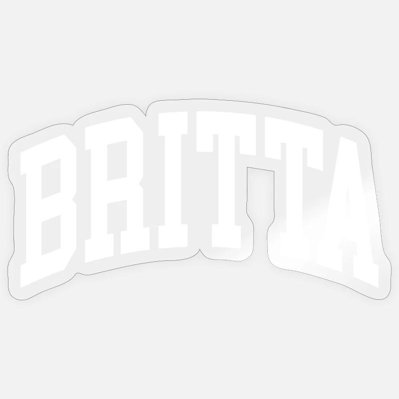 Britta - Sticker taille S (10 x 10 cm) - brillant transparent