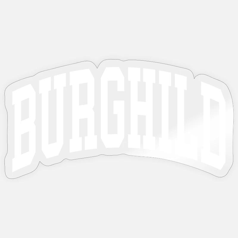 Burghild - Sticker Größe S (10 x 10 cm) - Transparent glänzend
