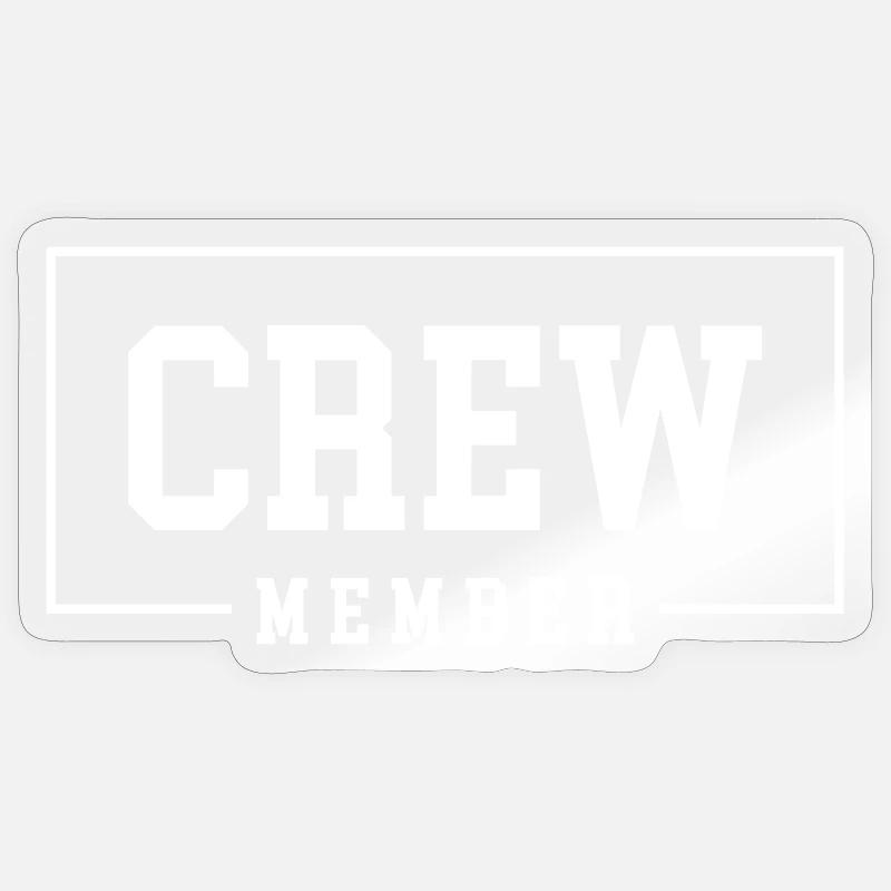 crew member - Sticker size S (10 x 10 cm) - transparent glossy