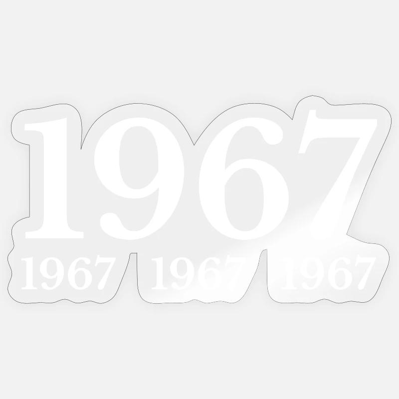1967 - Sticker Größe S (10 x 10 cm) - Transparent glänzend