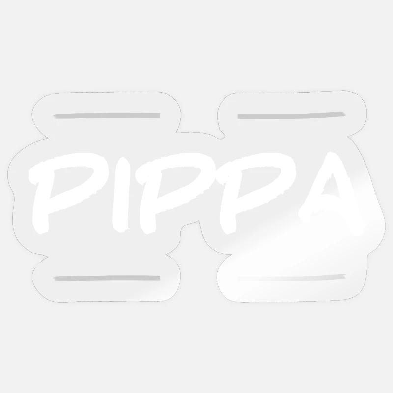 Pippa name - Sticker Größe S (10 x 10 cm) - Transparent glänzend