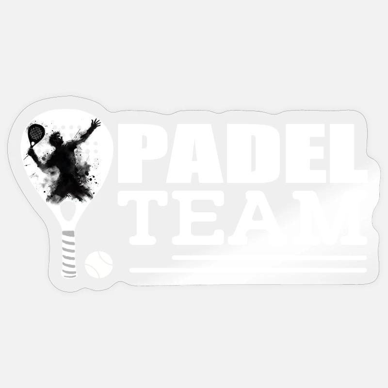 Padel - Sticker Größe S (10 x 10 cm) - Transparent glänzend