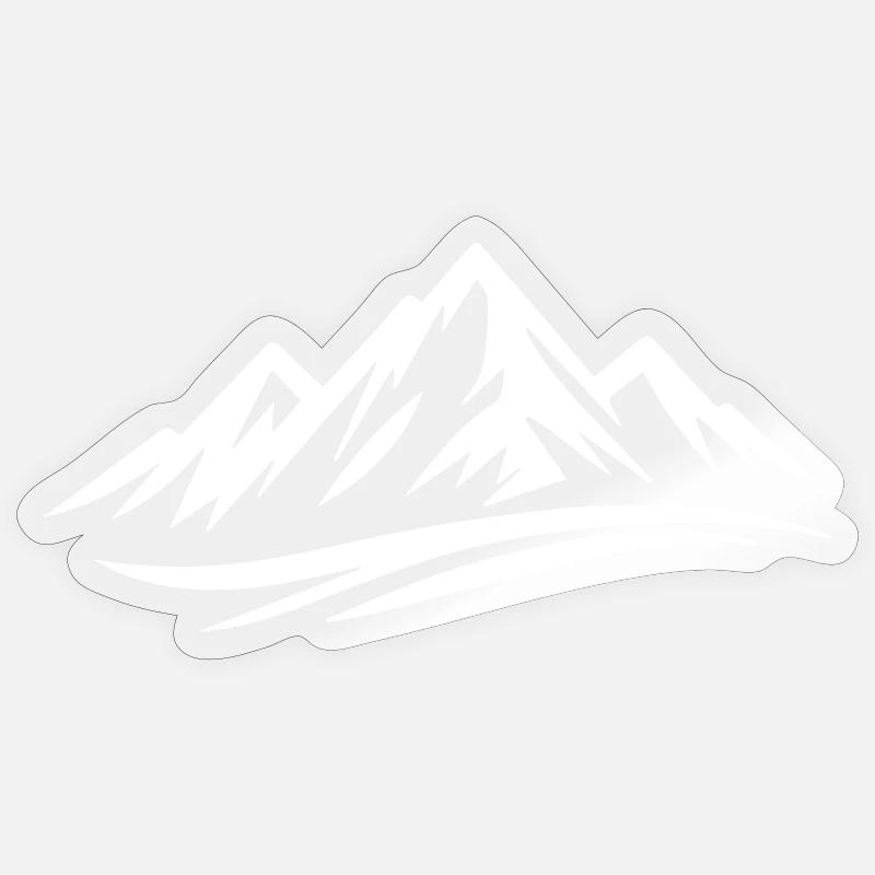 Mountains - Sticker size S (10 x 10 cm) - transparent glossy