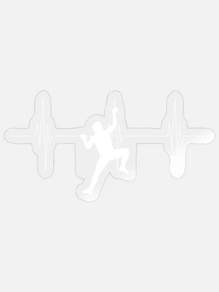 Klettern Herzschlag - Sticker Größe S (10 x 10 cm) - Transparent glänzend