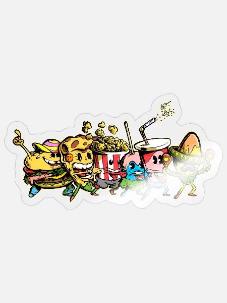 Snack-Festival - Sticker Größe S (10 x 10 cm) - Transparent glänzend