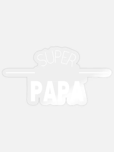 SUPER-VATER - Sticker Größe S (10 x 10 cm) - Transparent glänzend