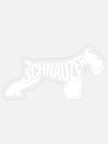 Schnauzer Hund Liebhaber Riesenschnauzer Fan - Sticker Größe S (10 x 10 cm) - Transparent glänzend