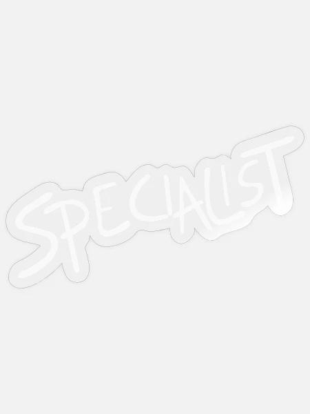 Spezialist Handlettering Stil - Sticker Größe S (10 x 10 cm) - Transparent glänzend