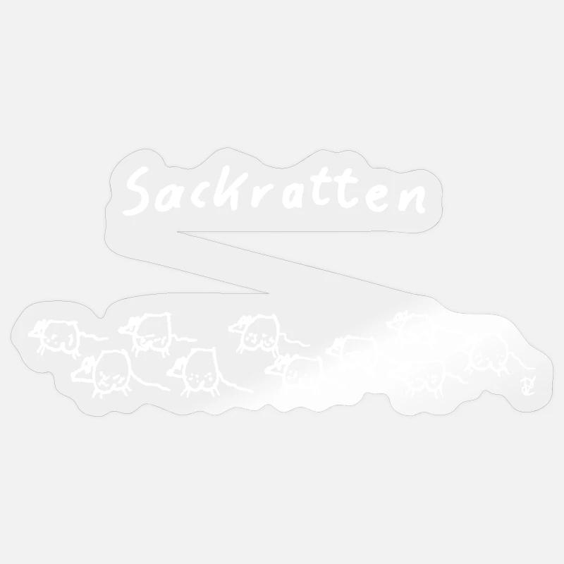 Sackratten - Sticker Größe S (10 x 10 cm) - Transparent glänzend