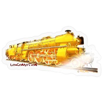 Dampflok 18 323 - Sticker Größe S (10 x 10 cm) - Transparent glänzend - Vorne
