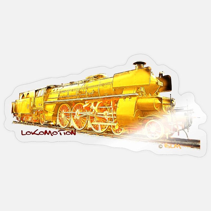 Dampflok 18 323 - Sticker Größe S (10 x 10 cm) - Transparent glänzend
