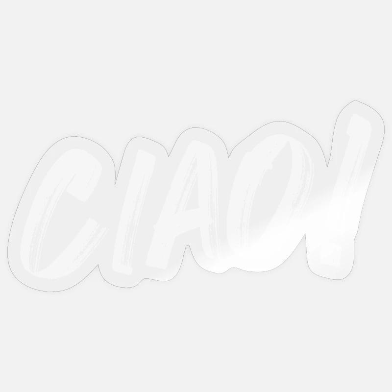 ciao - Sticker taille S (10 x 10 cm) - brillant transparent