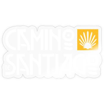 Camino de Santiago | Way of St. James | Art Deco Typo - Sticker size S (10 x 10 cm) - transparent glossy - Front