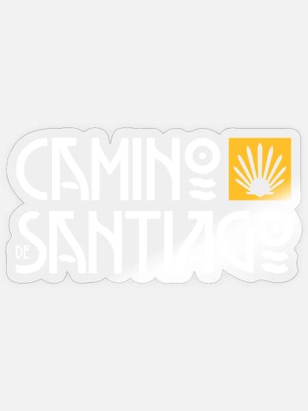 Camino de Santiago | Way of St. James | Art Deco Typo - Sticker size S (10 x 10 cm) - transparent glossy