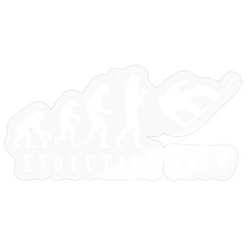 Evolution Schnee für Snowboarder - Sticker Größe S (10 x 10 cm) - Transparent glänzend - Vorne