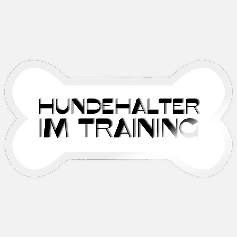 Hundehalter im Training - Sticker Größe S (10 x 10 cm) - Transparent glänzend