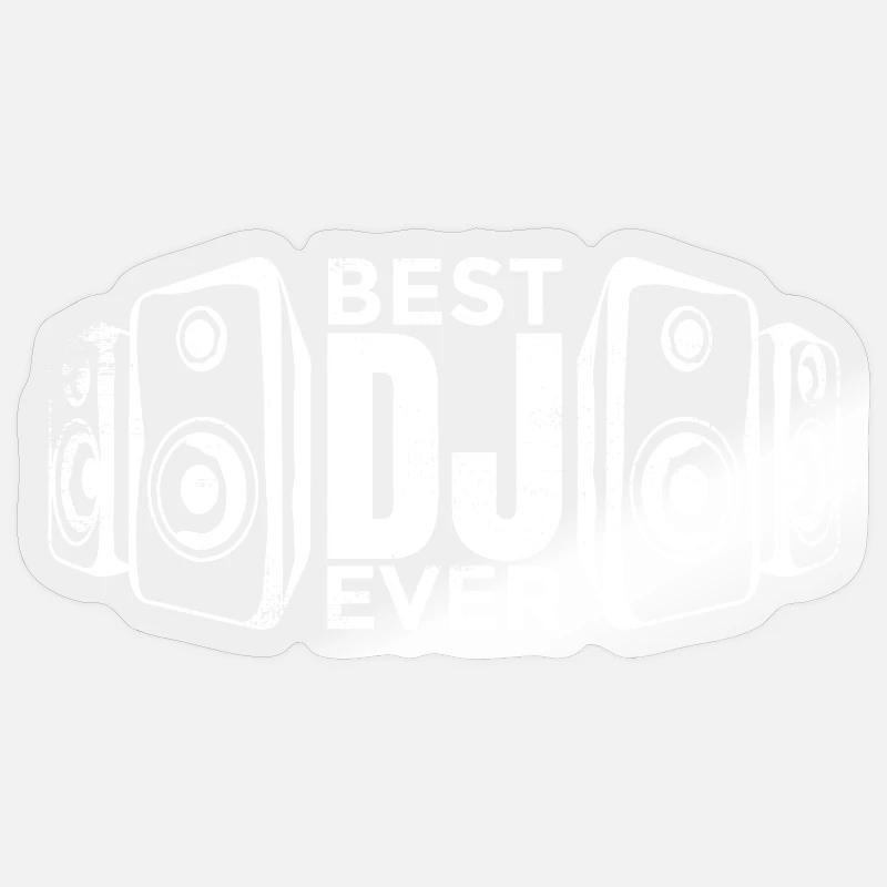 Bester DJ - Sticker Größe S (10 x 10 cm) - Transparent glänzend