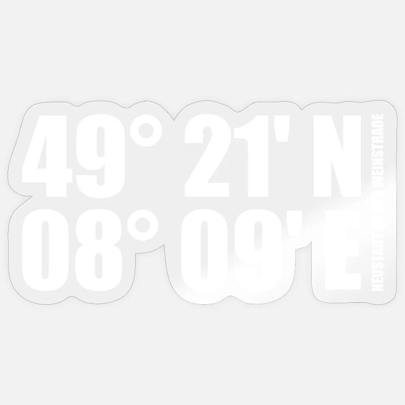 Neustadt an der Weinstraße coordinates Sticker size S (10 x 10 cm)