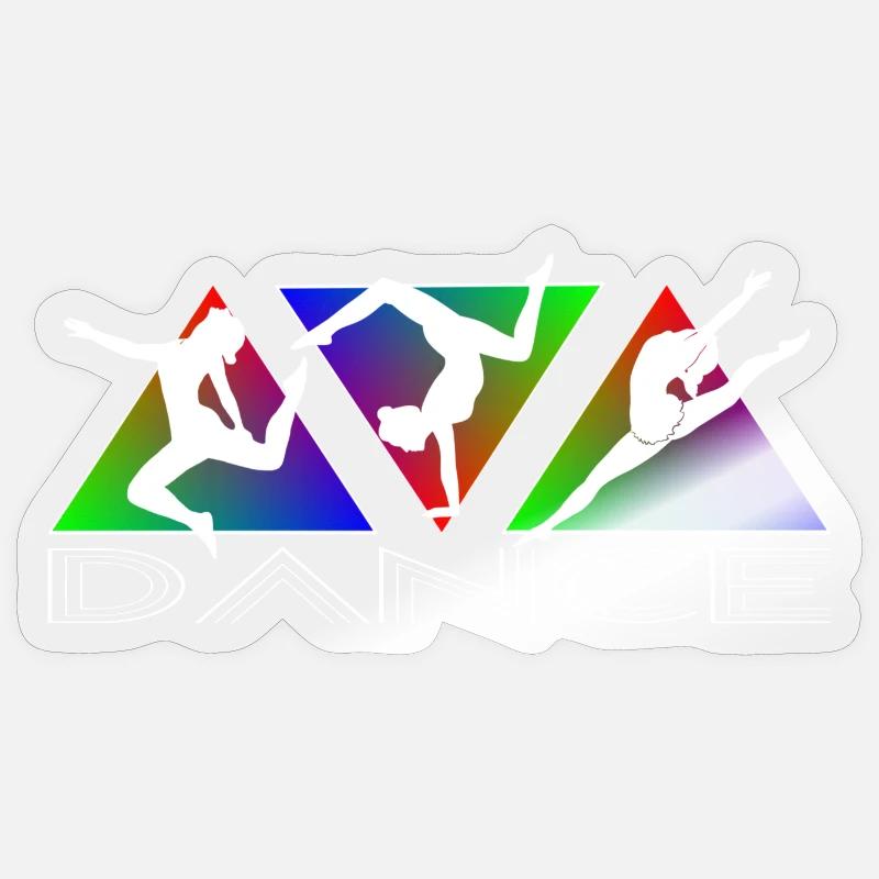 Danser - Sticker taille S (10 x 10 cm) - brillant transparent