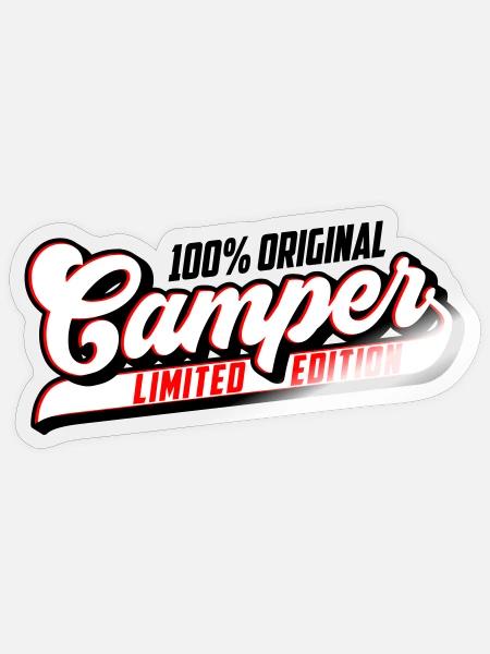 100% Original Camper Limited | Farben änderbar - Sticker Größe S (10 x 10 cm) - Transparent glänzend