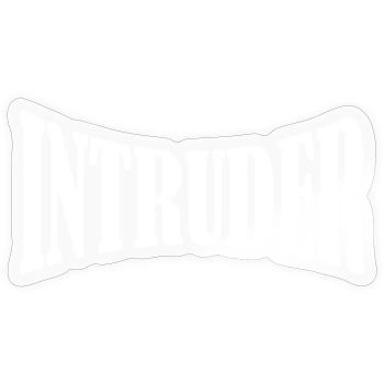 Chemise intrus - Sticker taille S (10 x 10 cm) - brillant transparent - Devant