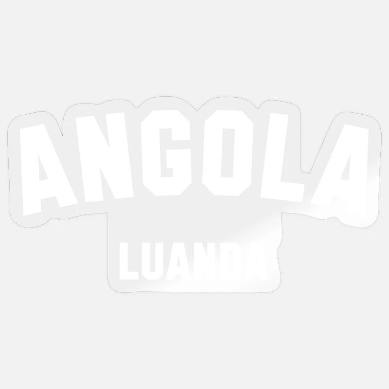 LUANDA, Angola - Sticker taille S (10 x 10 cm) - brillant transparent