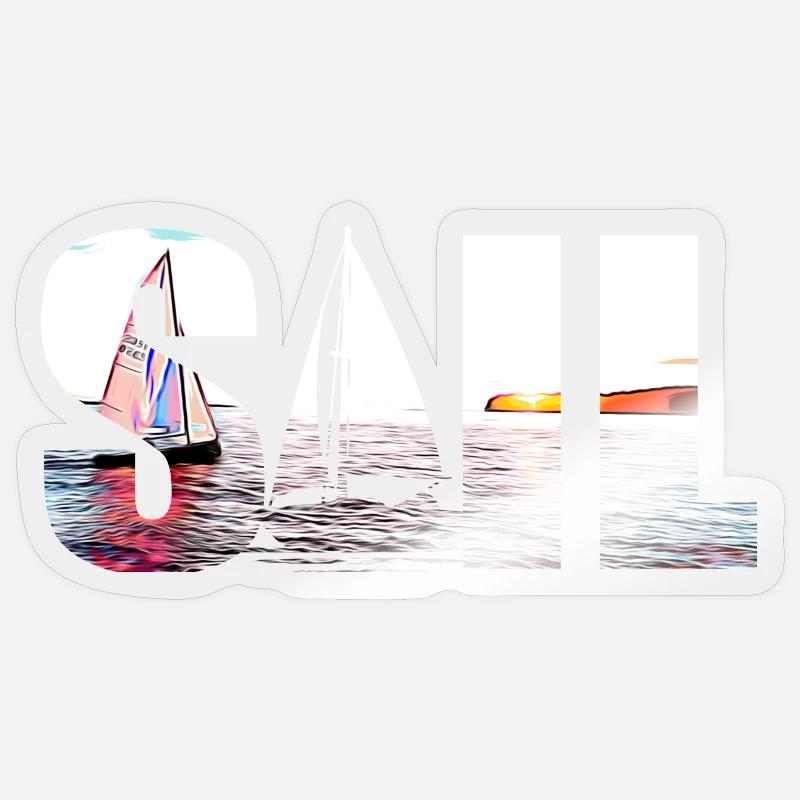 SAIL - Sticker taille S (10 x 10 cm) - brillant transparent