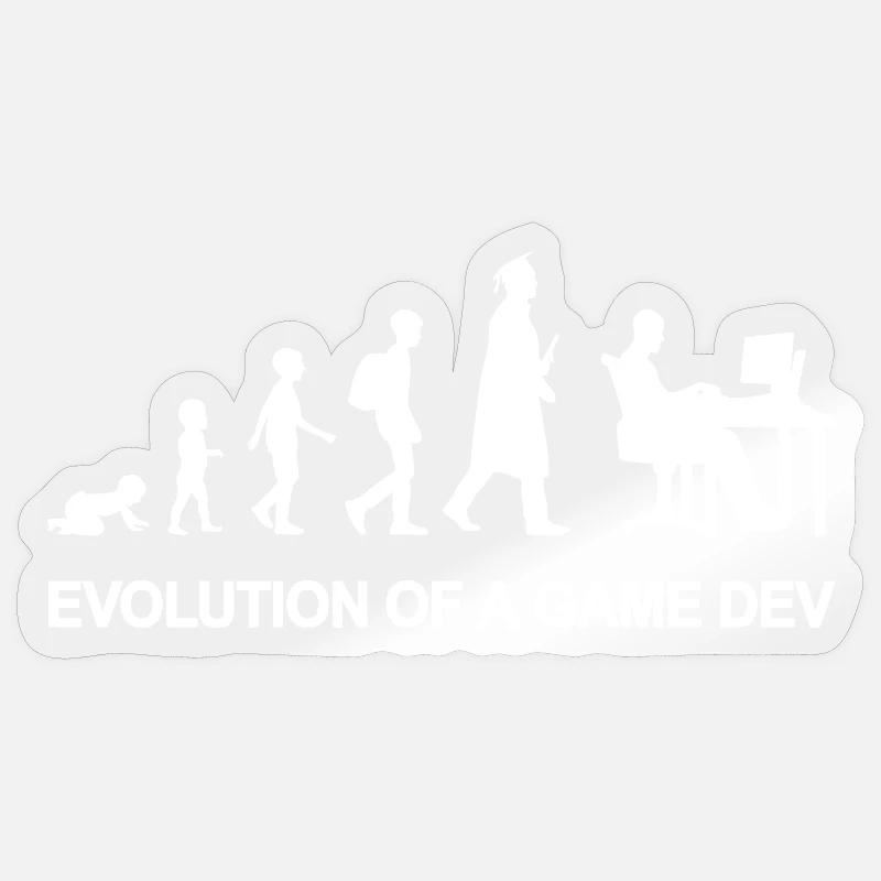Game Developer Evolution Sticker size S (10 x 10 cm)