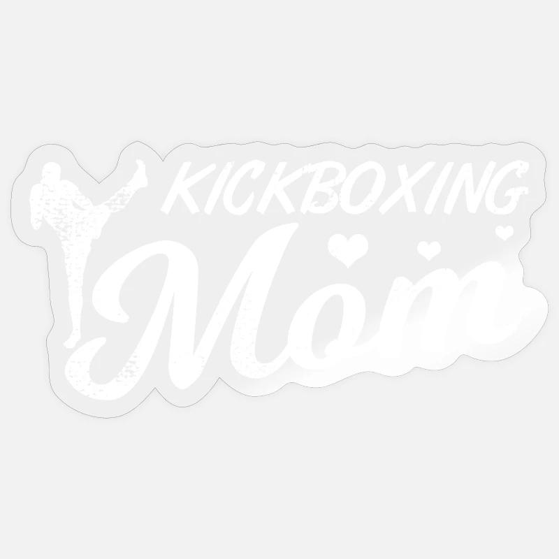 Mère kickboxeuse Sticker taille S (10 x 10 cm)