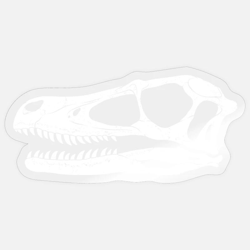 Fossile de Velociraptor - Sticker taille S (10 x 10 cm) - brillant transparent
