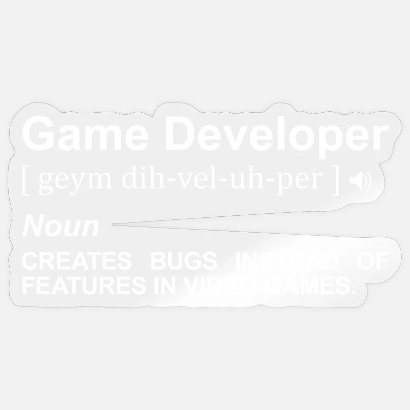 Game Developer Meaning - Sticker size S (10 x 10 cm) - transparent glossy